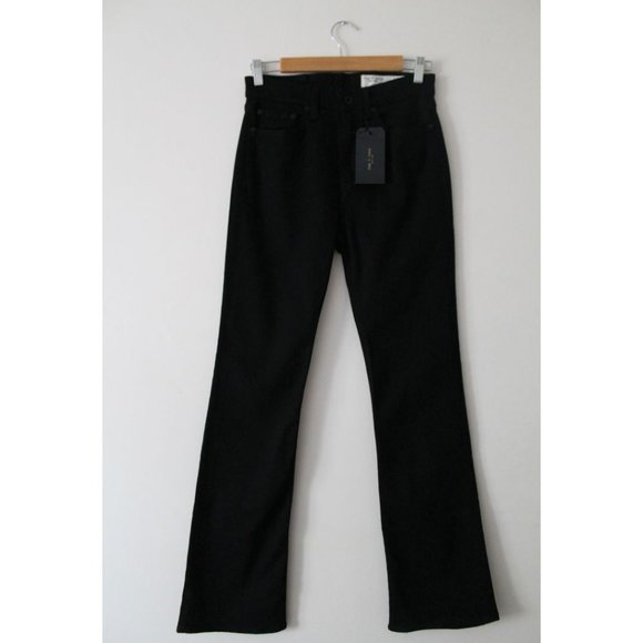 Rag & Bone Nina High-Rise Bootcut Jeans No Fade Black Size 26 - Picture 5 of 8